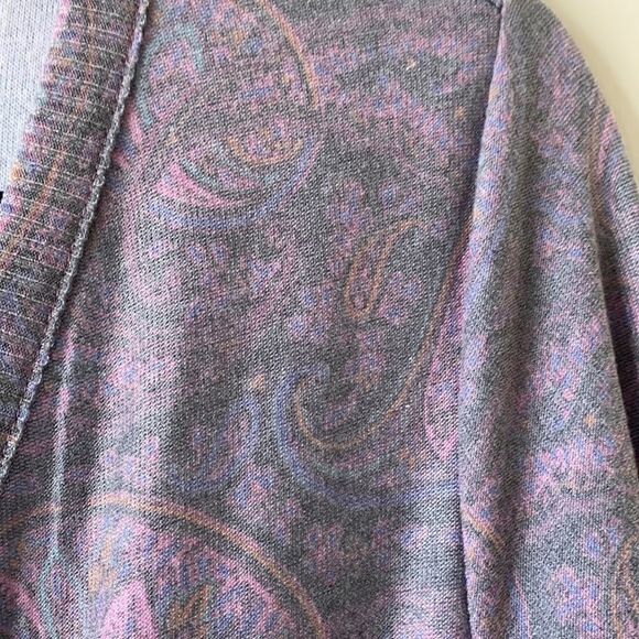 Nwot-Chaser-Purple Paisley Cozy Knit Jumpsuit - Picture 14 of 15